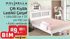 MOLİNELLA ÇİFT KİŞİLİK LASTİKLİ ÇARŞAF